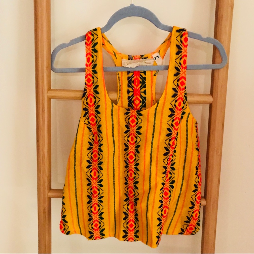 Aztec print tank